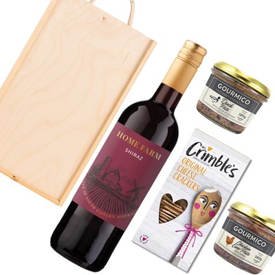 The Home Farm Shiraz 75cl Red Wine And Pate Gift Box